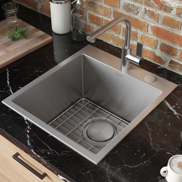 Ruvati Sink, Stainless Steel, 20" W x 18" L x RVH8006 - main